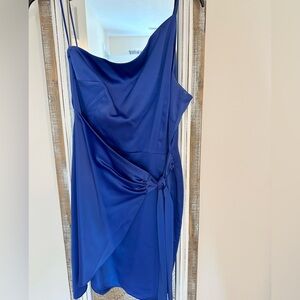 Gianni Bini Blue Satin Wrap dress